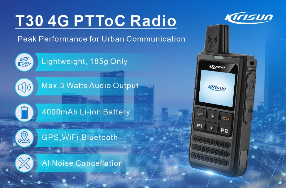 Unveiling the Kirisun T30 4G PTToC Radio for Urban Environments